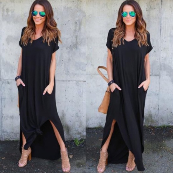 Glamvault Dresses & Skirts - {LAST ONE}V Neck Maxi Dress